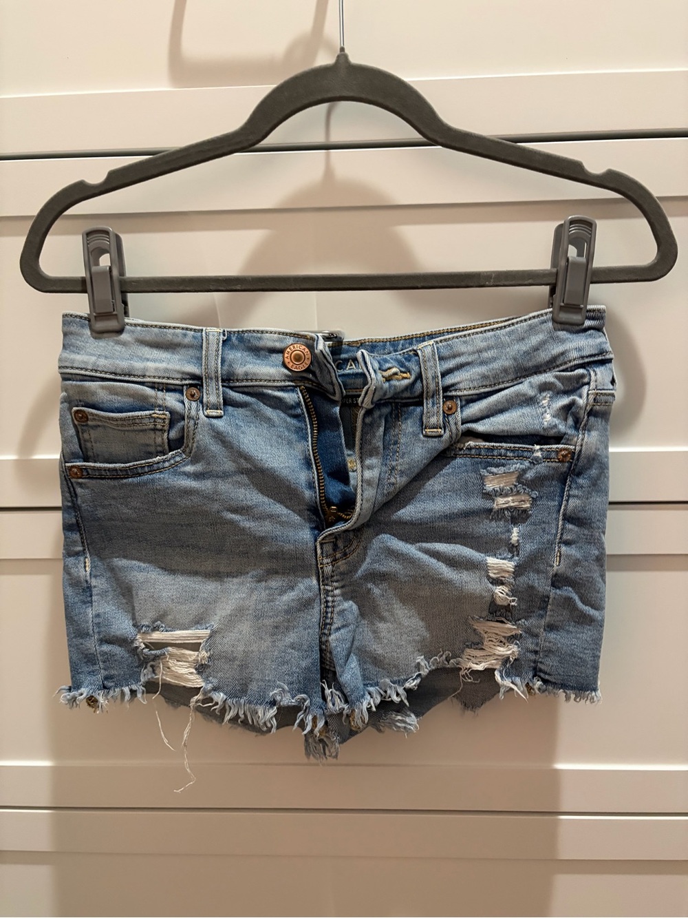 American Eagle Hi-Rise Shortie Denim Shorts